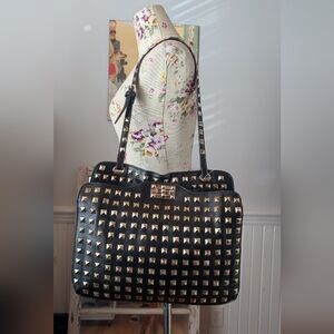 Sergio Ferretti Studded Black and Silver Women's purse